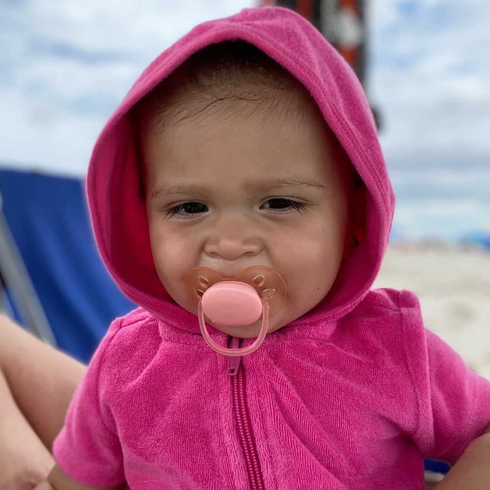 OP Fuchsia Hooded Kids Swim Coverup